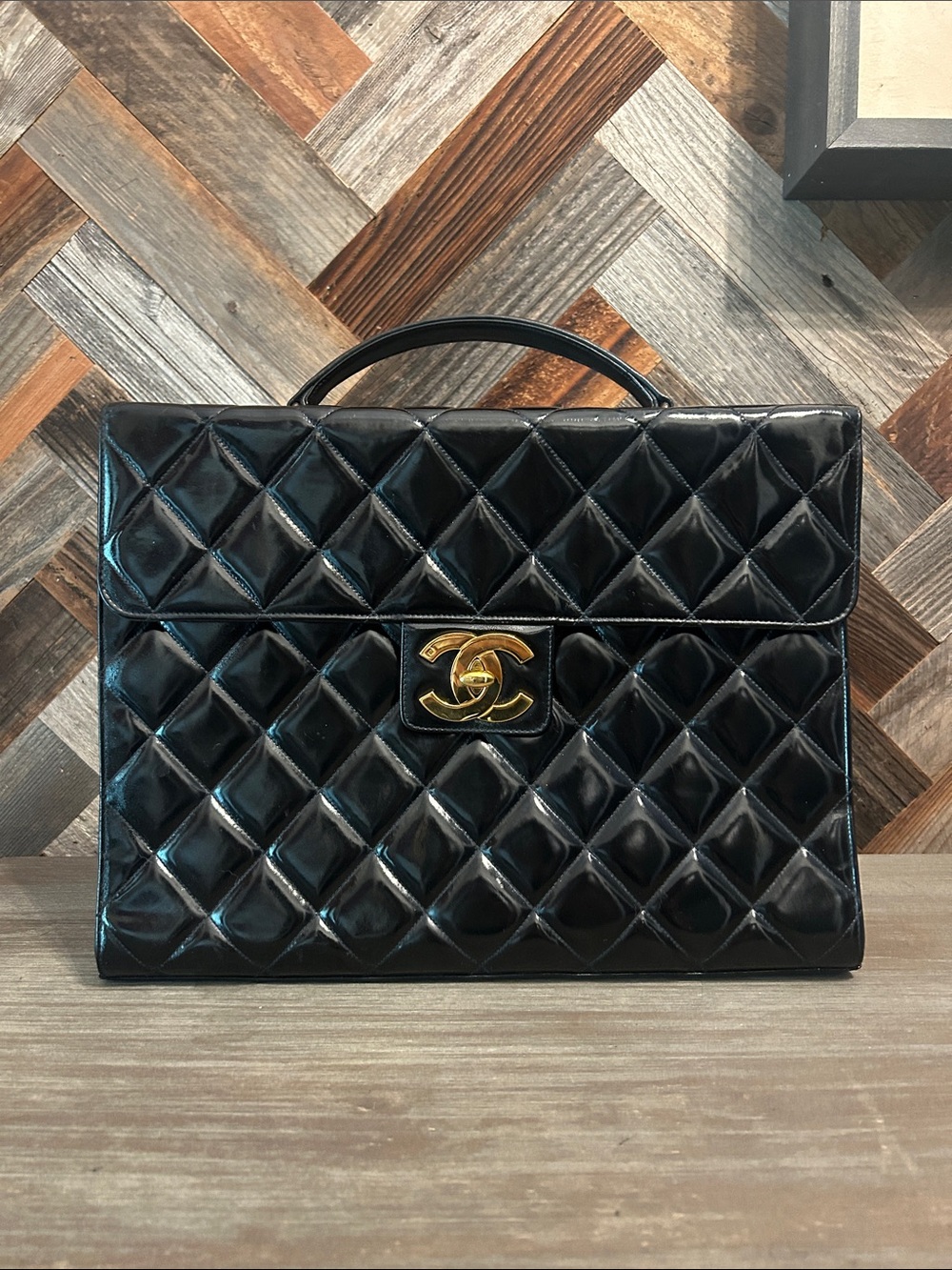 Vintage Chanel Patent Leather Briefcase🎁